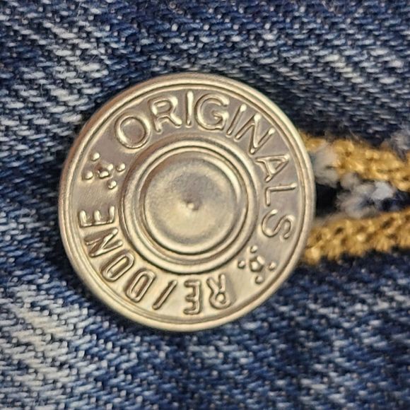 NWT RE/DONE Loose Long Bay Fade Blue Jeans Women's (26) Slouched Baggy Hem-$295 - Picture 5 of 13
